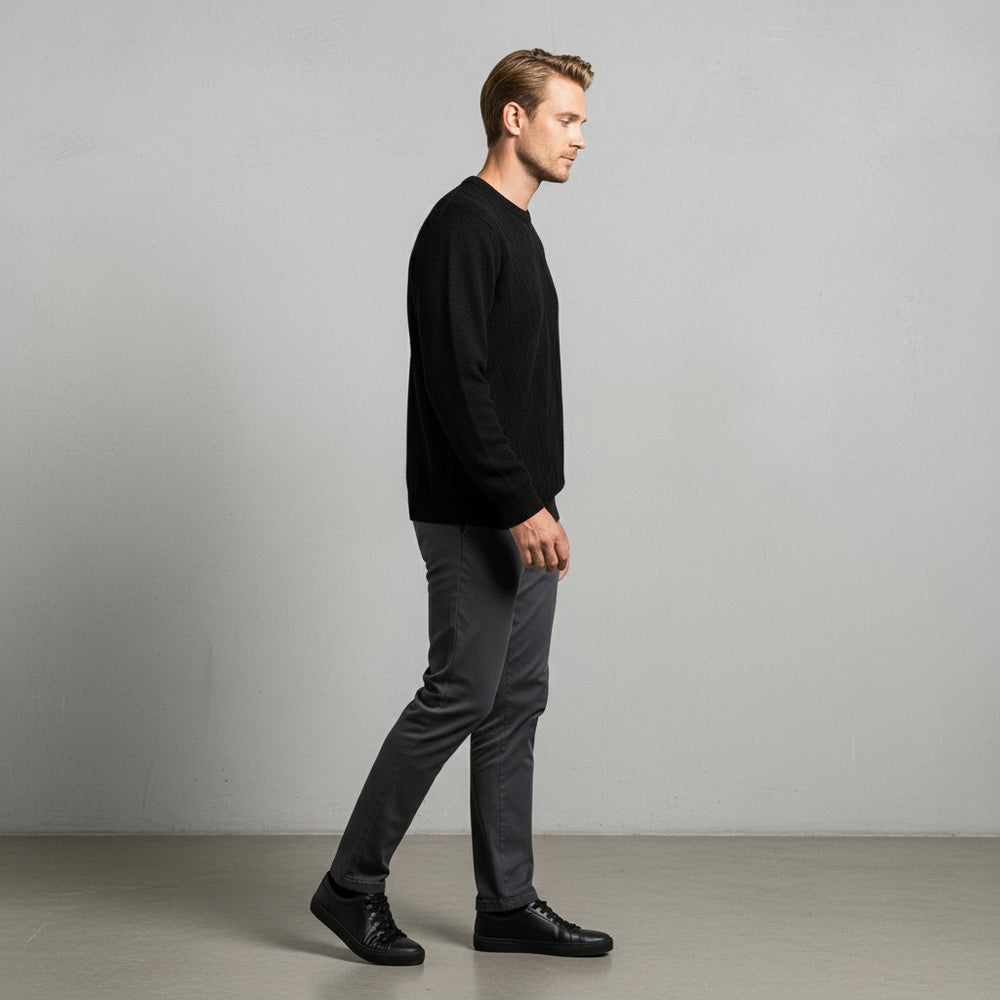 Lockerer Herren Strickpullover | Jacquard | Winter