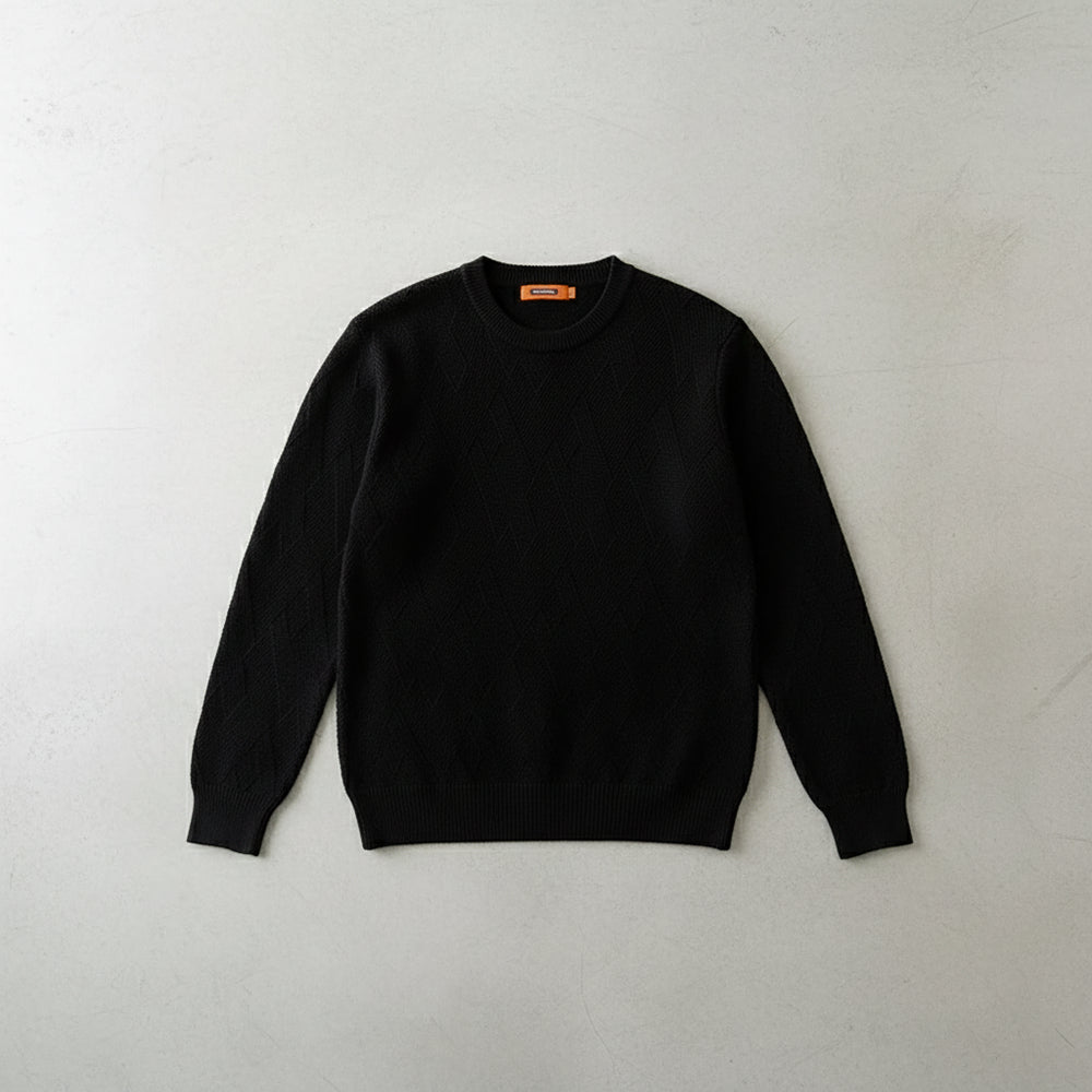 Lockerer Herren Strickpullover | Jacquard | Winter