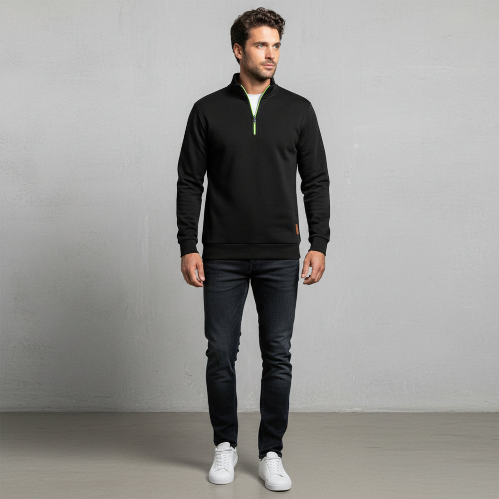 Warmer Herren Pullover mit Reißverschlusskragen | Herbst
