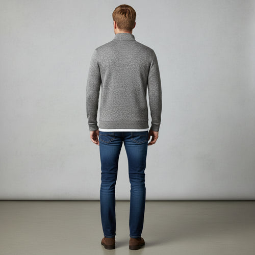 Warmer Herren Pullover mit Reißverschlusskragen | Herbst