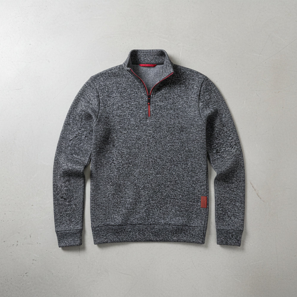 Warmer Herren Pullover mit Reißverschlusskragen | Herbst