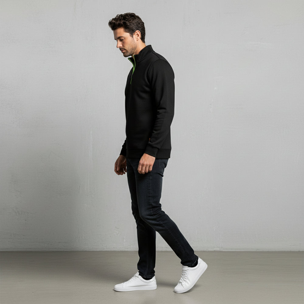 Warmer Herren Pullover mit Reißverschlusskragen | Herbst