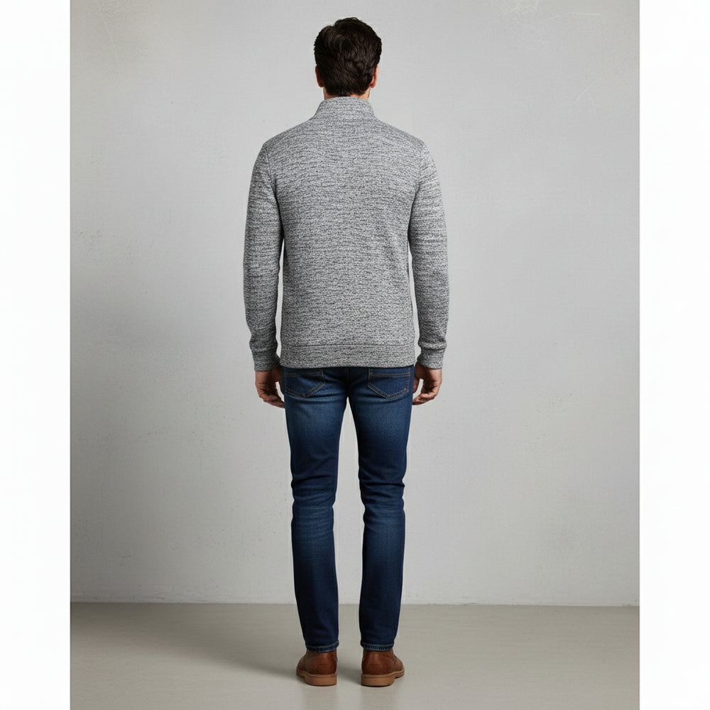 Warmer Herren Pullover mit Reißverschlusskragen | Herbst