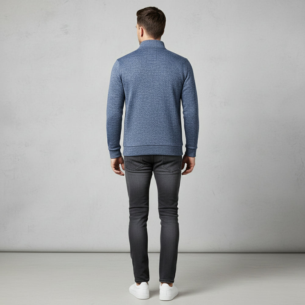 Warmer Herren Pullover mit Reißverschlusskragen | Herbst