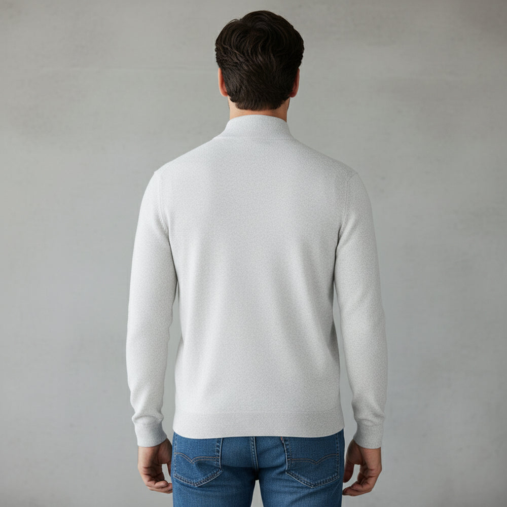 Warmer Herren Strickpullover Half-Zip | Slim Fit | Herbst