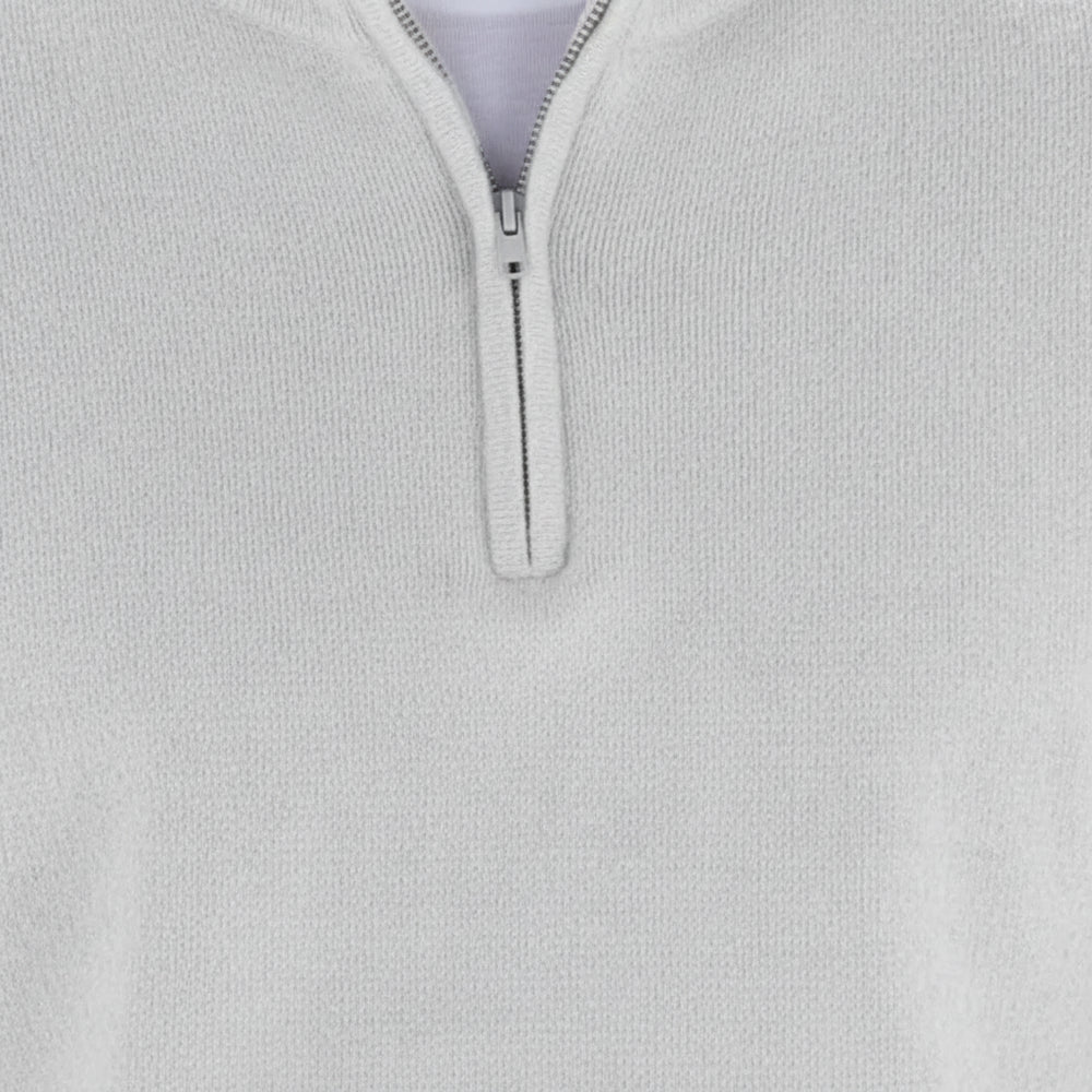 Warmer Herren Strickpullover Half-Zip | Slim Fit | Herbst