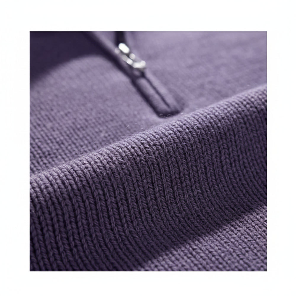 Warmer Herren Strickpullover Half-Zip | Slim Fit | Herbst