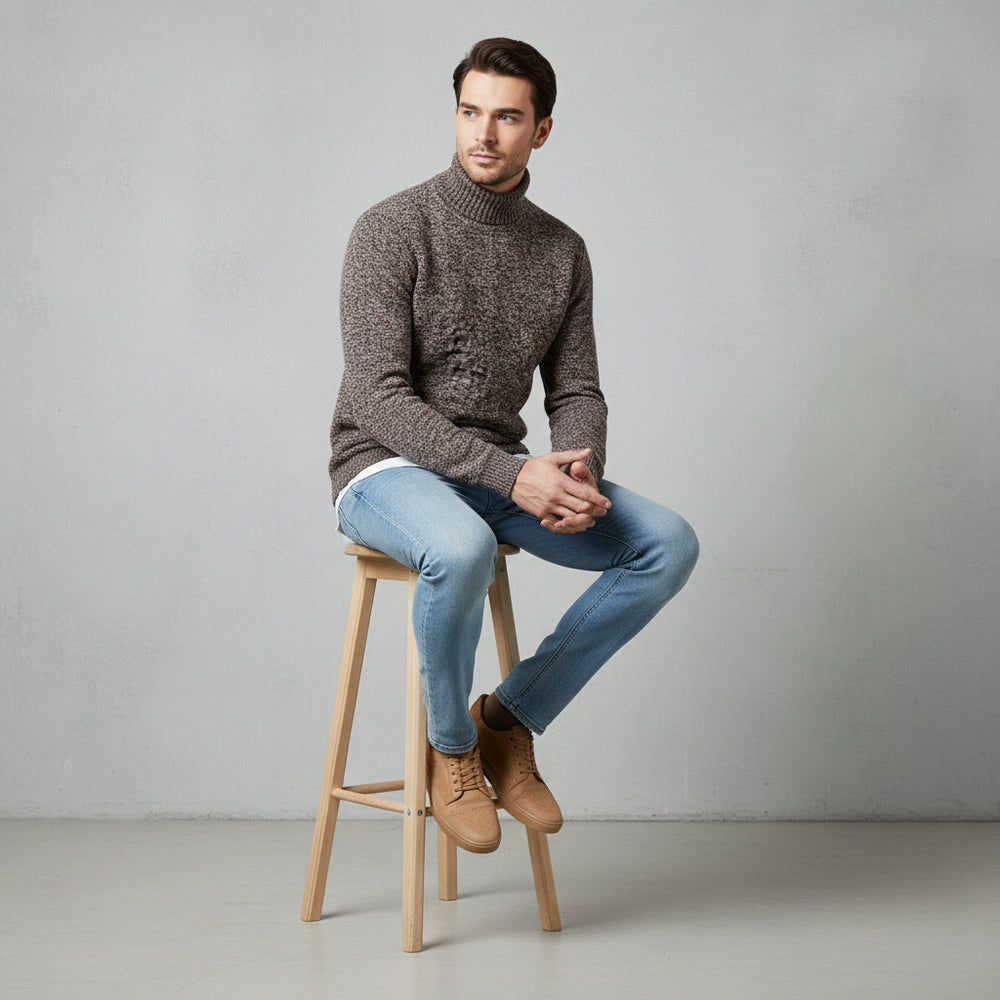 Weicher Herren Pullover Rollkragen | Slim Fit | Herbst/Winter