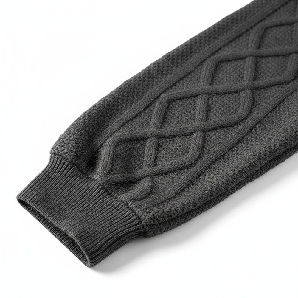 Lässiger Damen Strickpullover | Stehkragen | Zipper | Winter