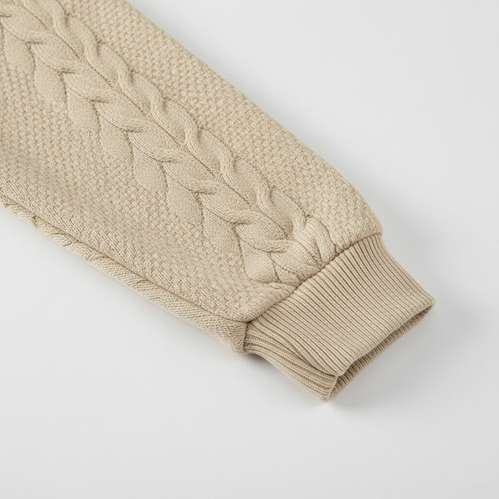 Lässiger Damen Strickpullover | Stehkragen | Zipper | Winter