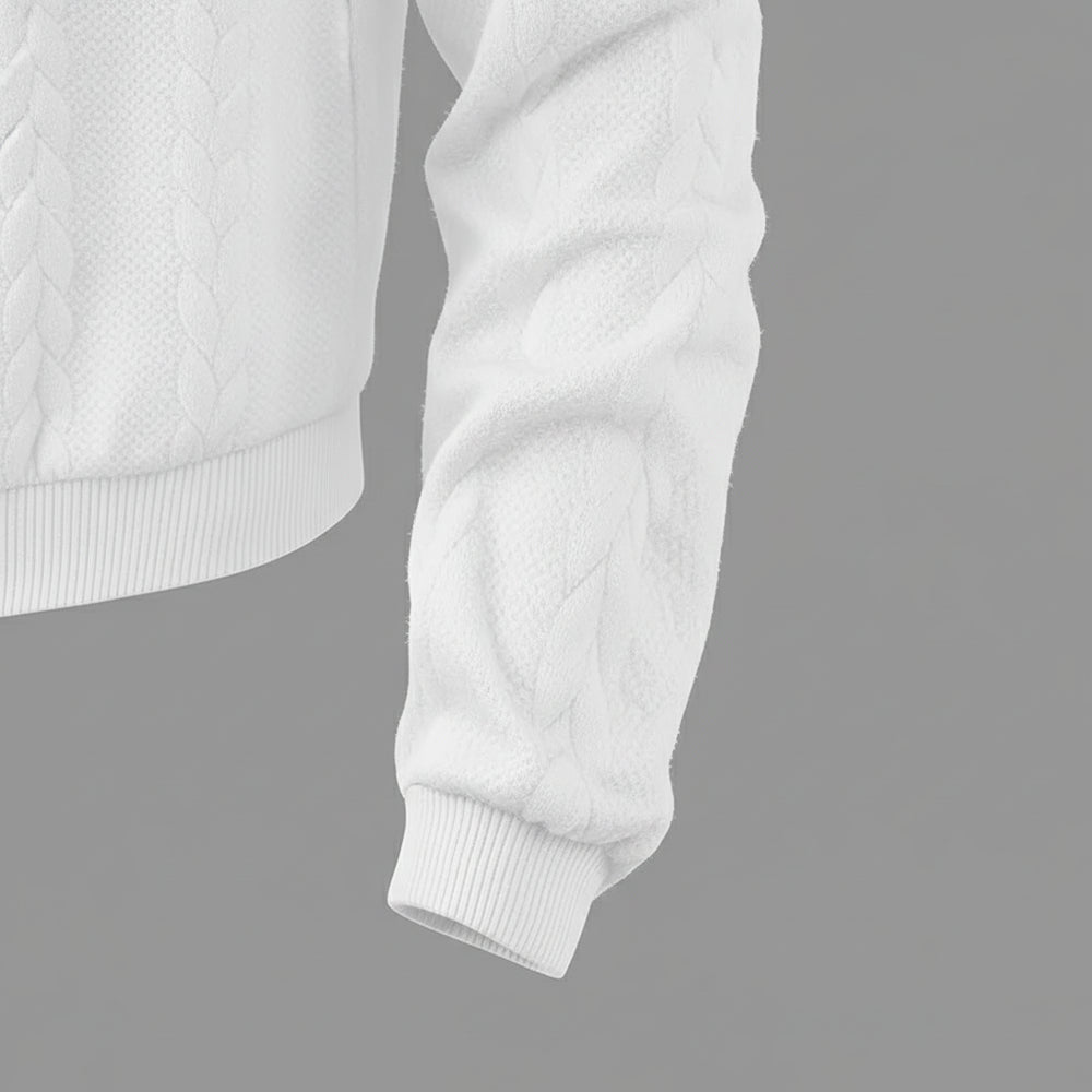 Lässiger Damen Strickpullover | Stehkragen | Zipper | Winter