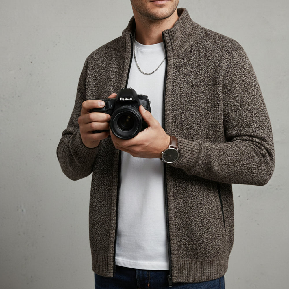 Lässige Herren Strickjacke | Warm Herbst/Winter