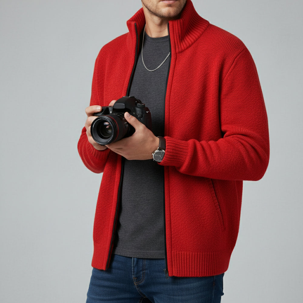 Lässige Herren Strickjacke | Warm Herbst/Winter