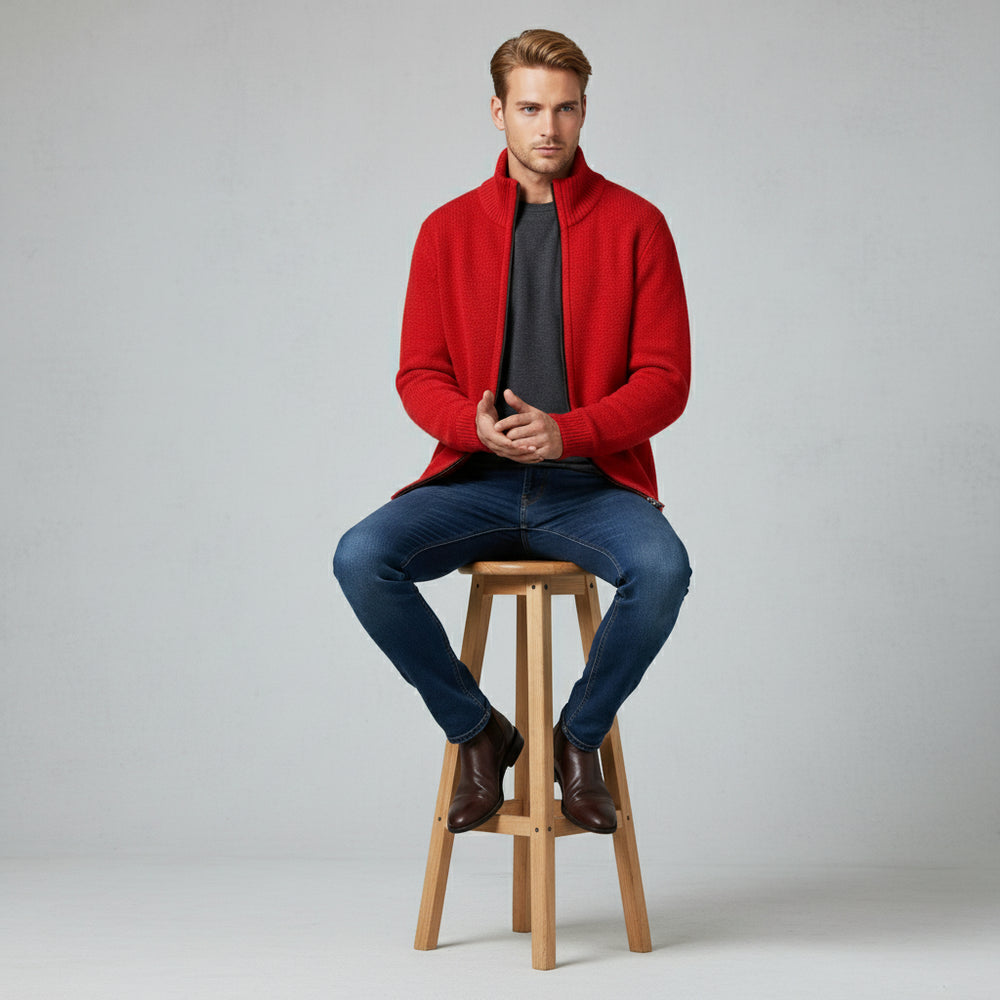 Lässige Herren Strickjacke | Warm Herbst/Winter