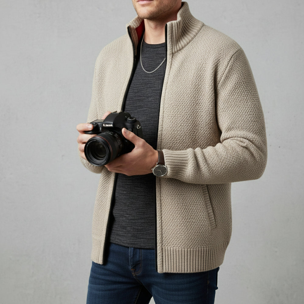 Lässige Herren Strickjacke | Warm Herbst/Winter