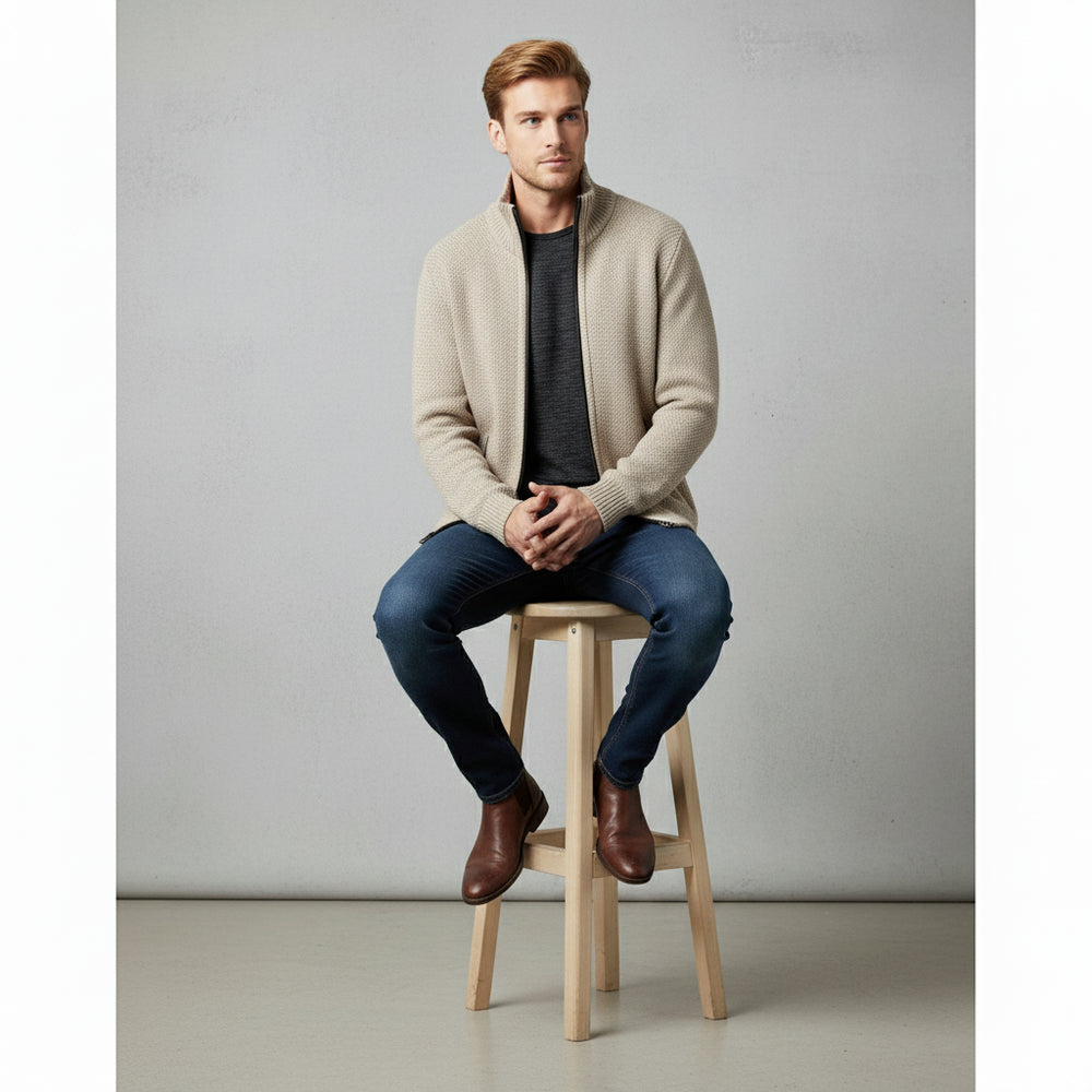 Lässige Herren Strickjacke | Warm Herbst/Winter