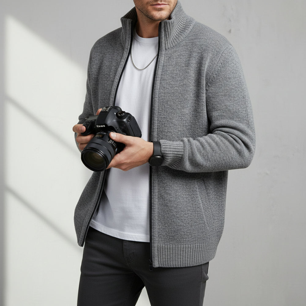 Lässige Herren Strickjacke | Warm Herbst/Winter