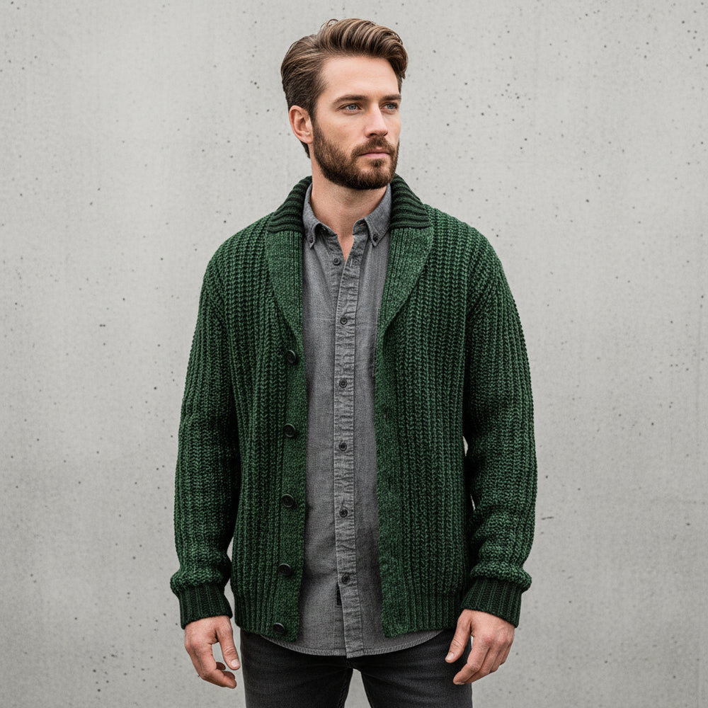 Warme Herren Strickjacke Slim Fit | Winter