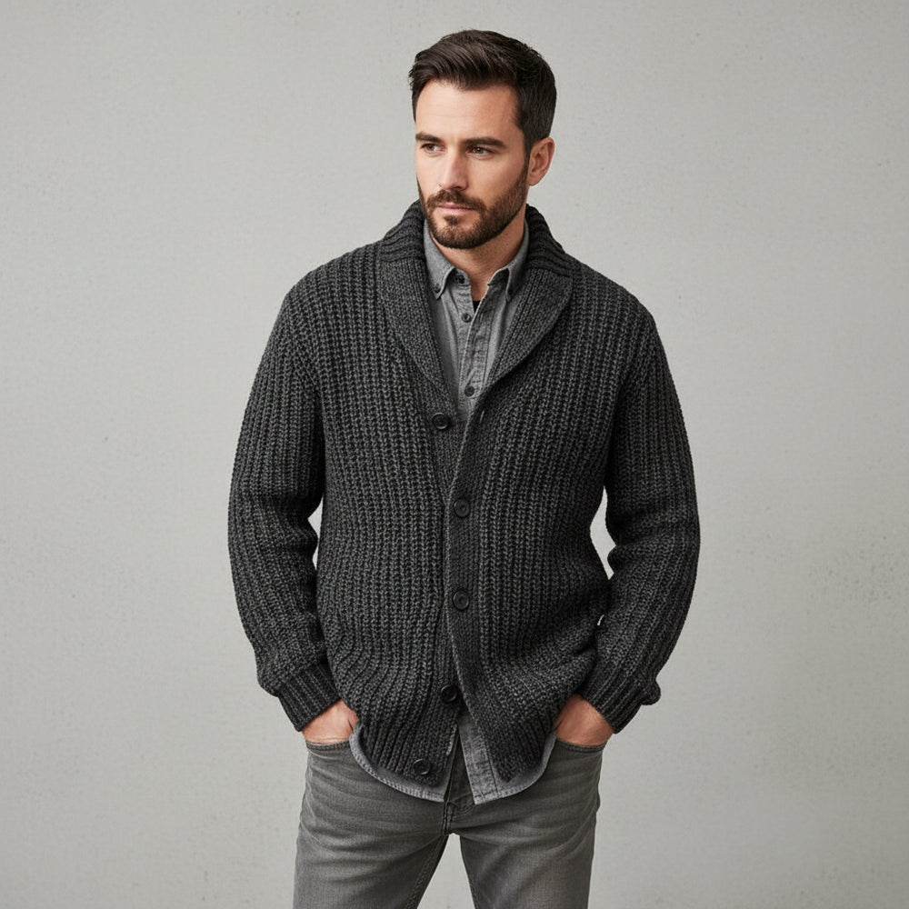 Warme Herren Strickjacke Slim Fit | Winter