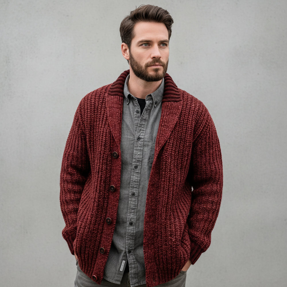 Warme Herren Strickjacke Slim Fit | Winter