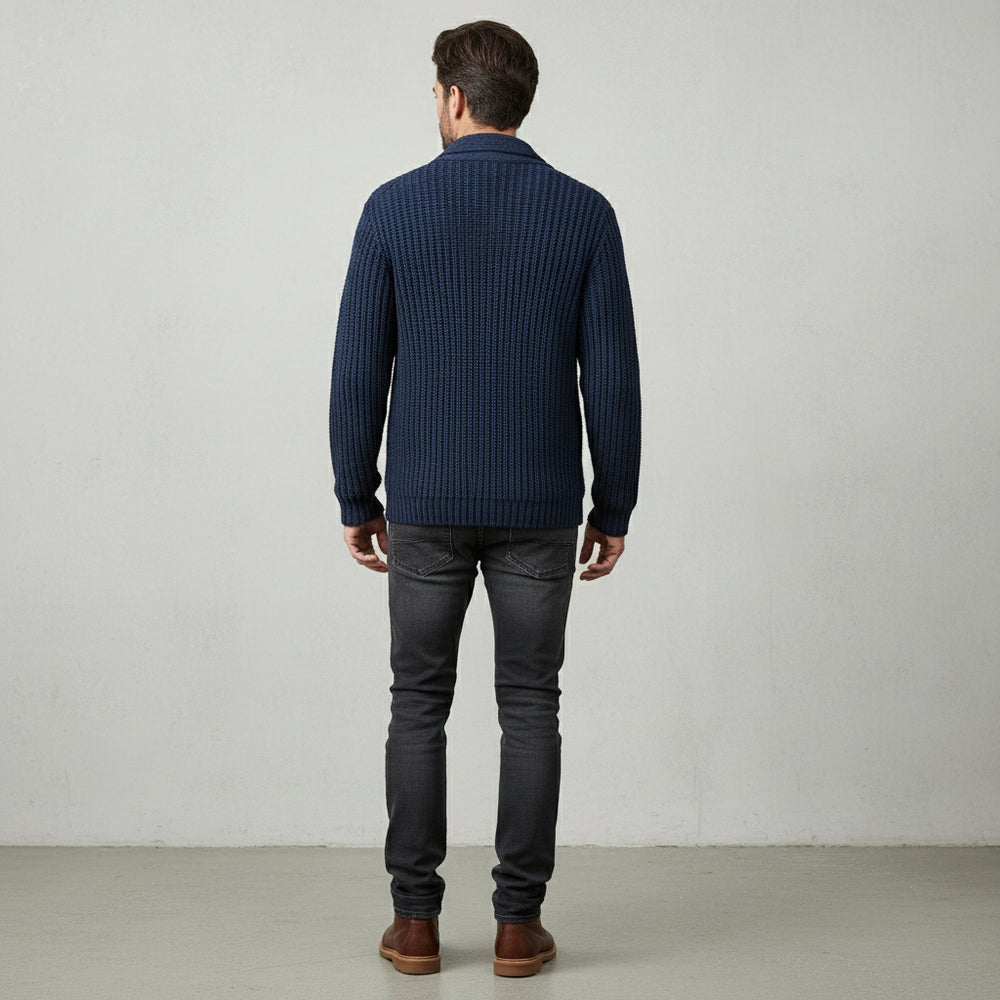 Warme Herren Strickjacke Slim Fit | Winter