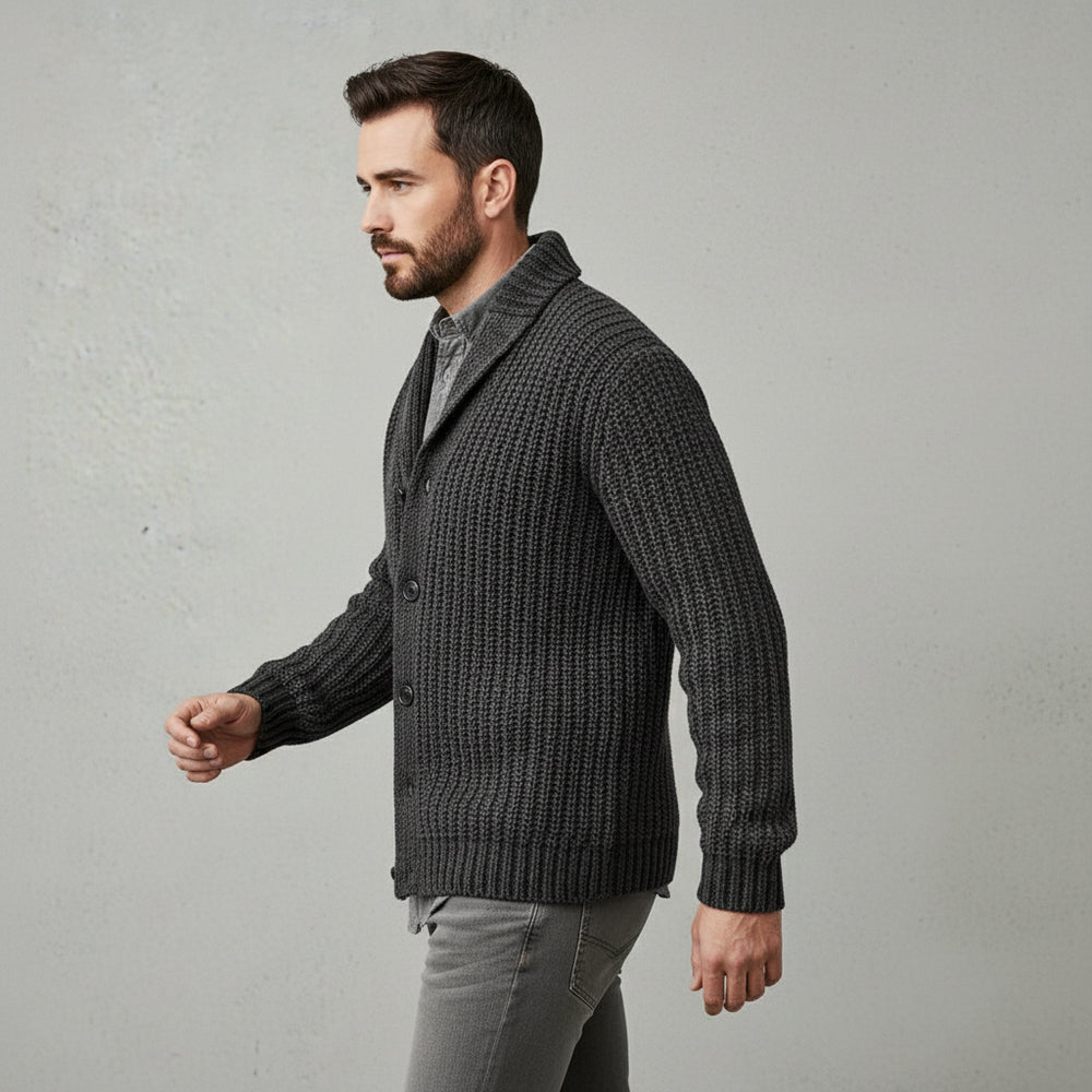 Warme Herren Strickjacke Slim Fit | Winter