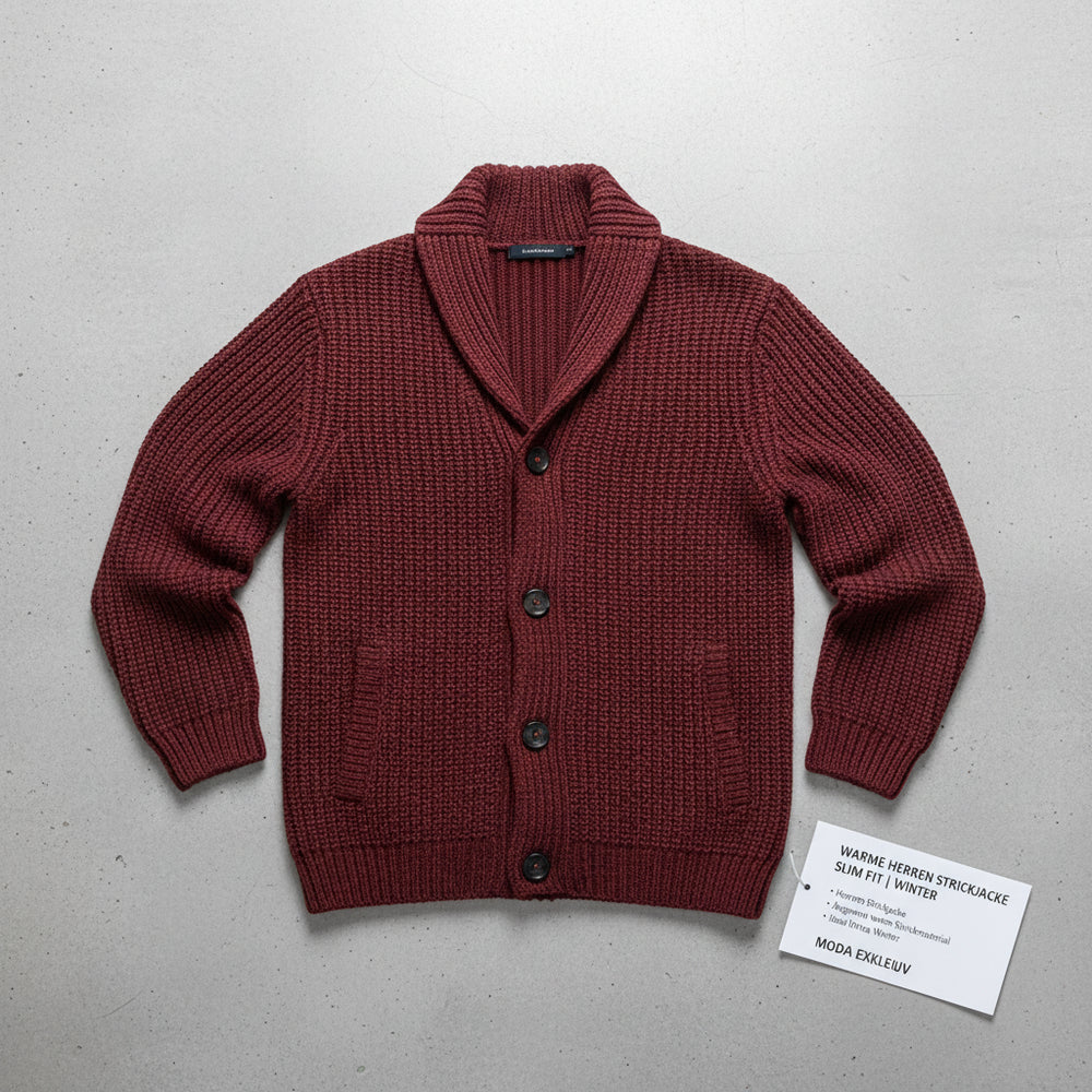 Warme Herren Strickjacke Slim Fit | Winter