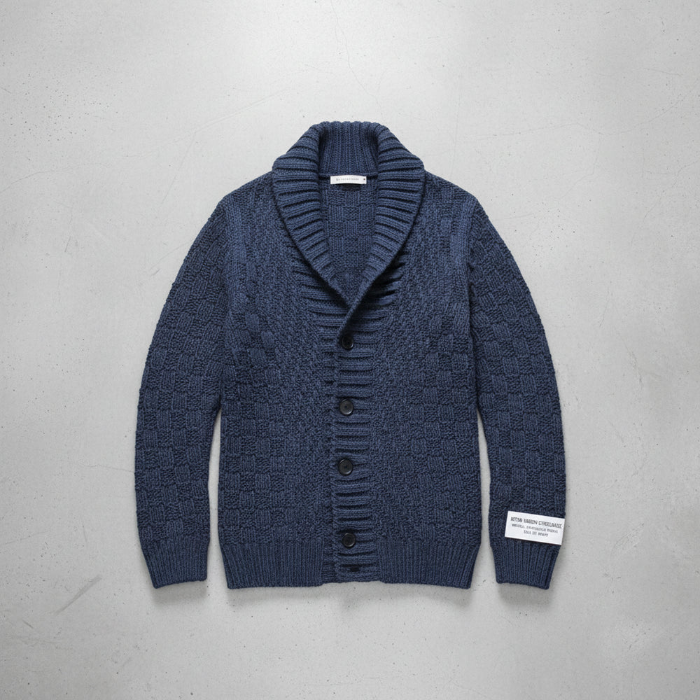 Retro Herren Strickjacke mit Revers | Winter