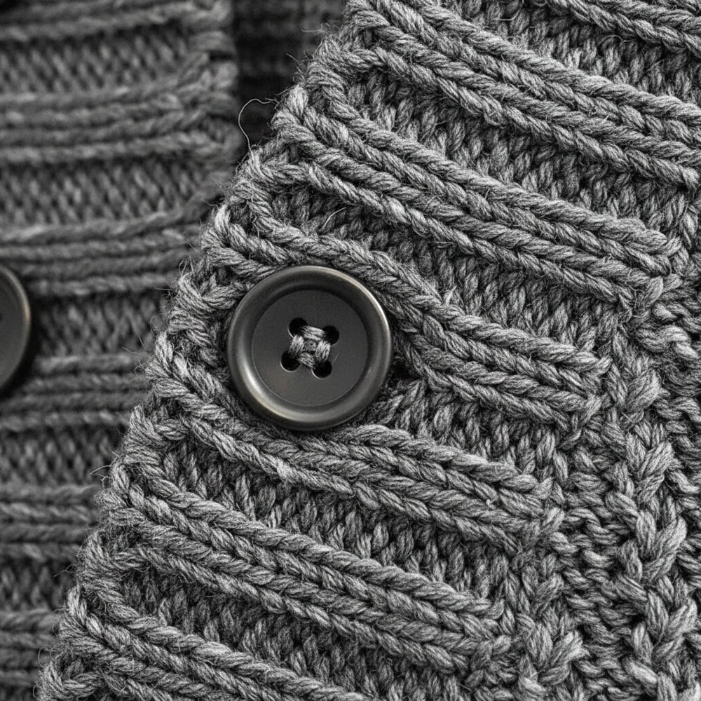 Retro Herren Strickjacke mit Revers | Winter