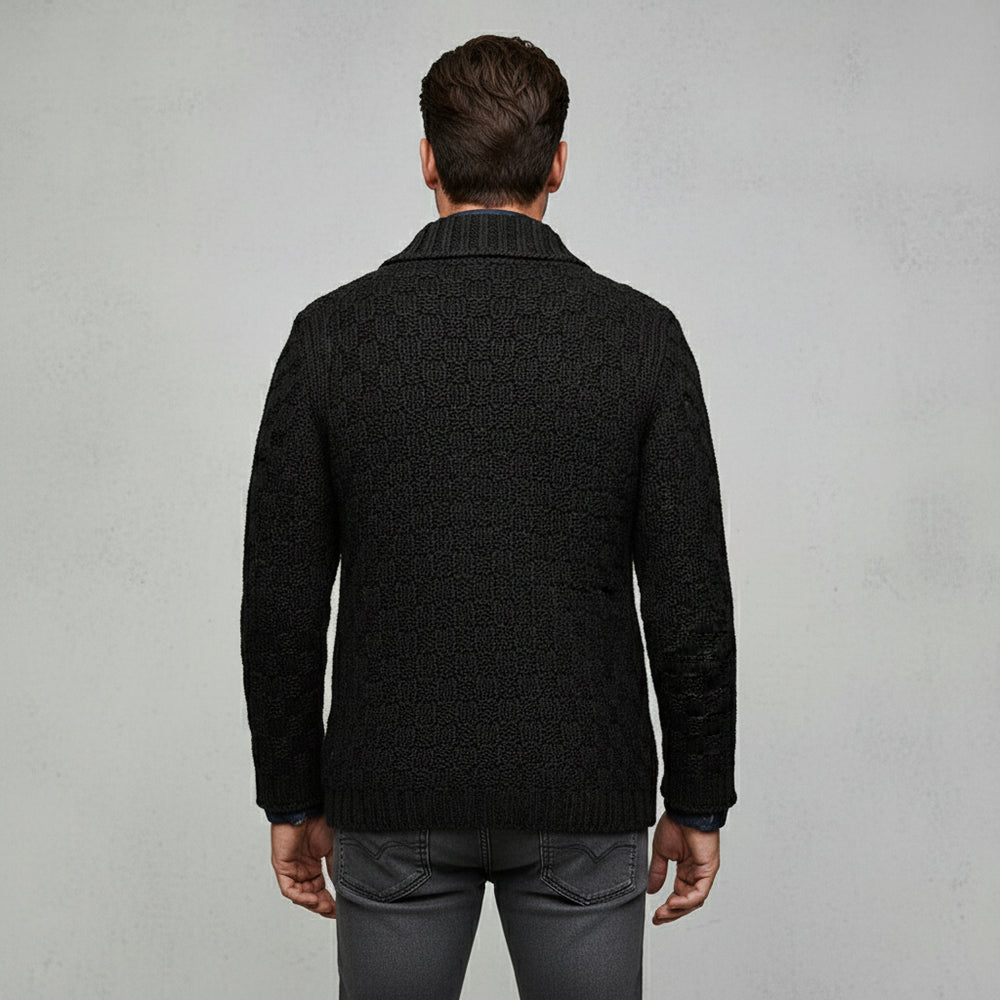 Retro Herren Strickjacke mit Revers | Winter