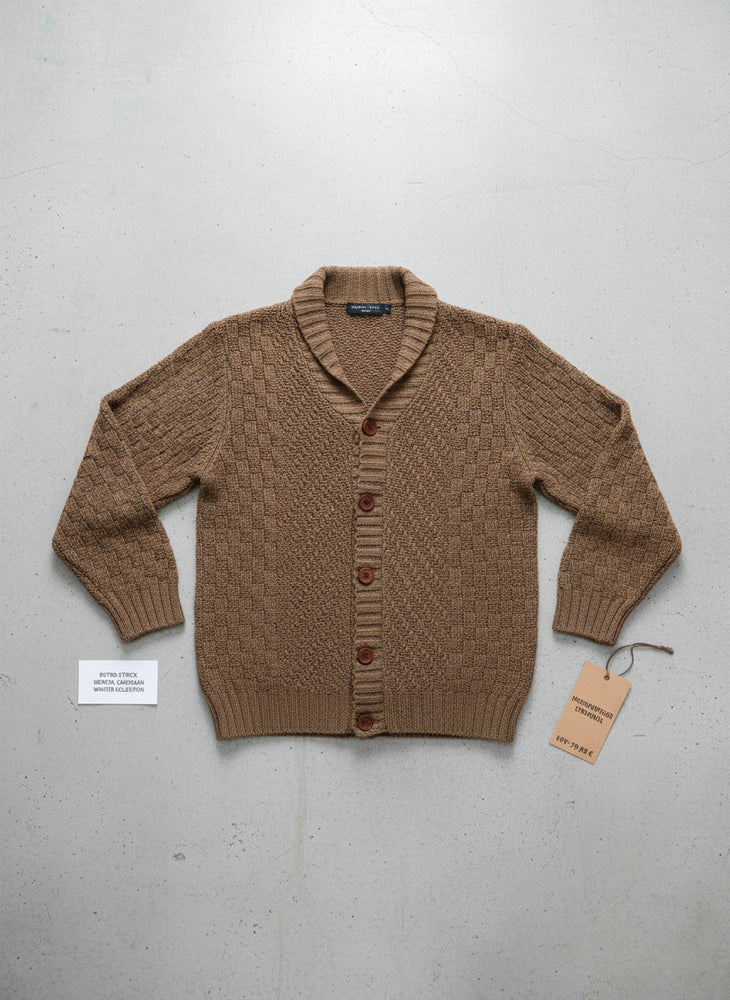 Retro Herren Strickjacke mit Revers | Winter