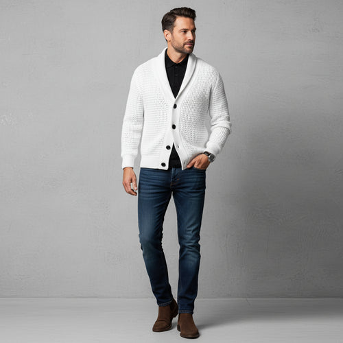Lässiger Herren Strickcardigan | Herbst Winter