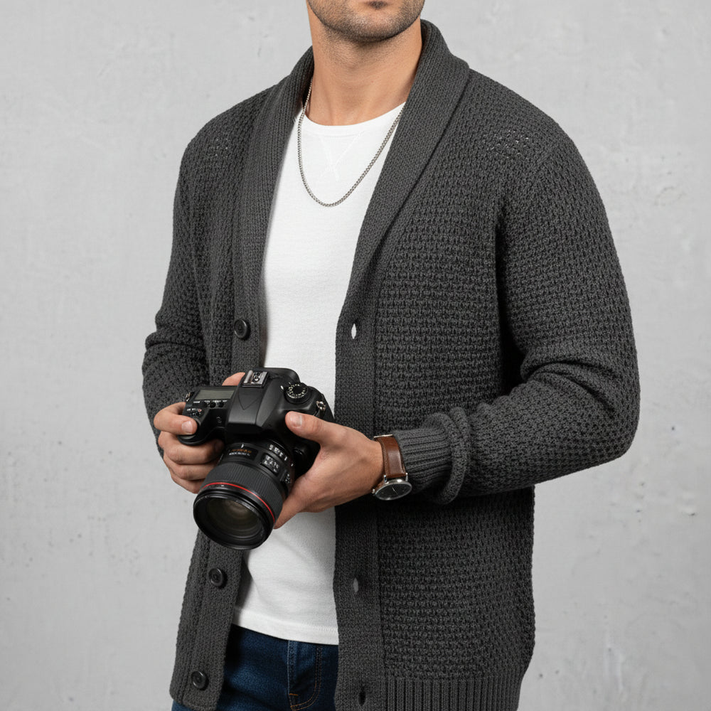 Lässiger Herren Strickcardigan | Herbst Winter