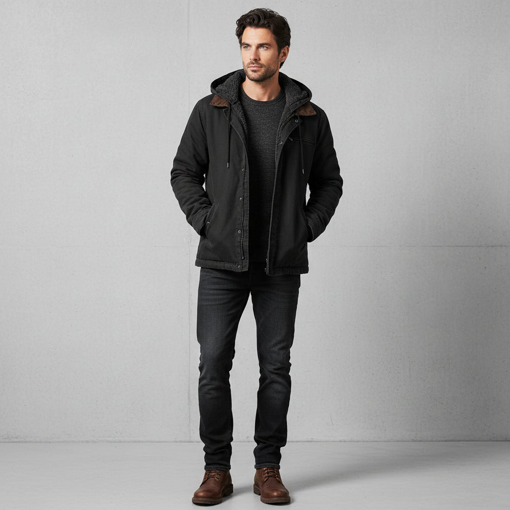Lässige Herren Übergangsjacke | Kapuze