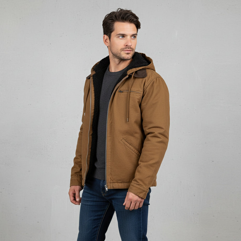 Lässige Herren Übergangsjacke | Kapuze