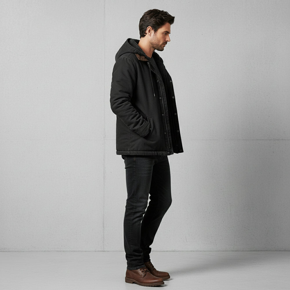 Lässige Herren Übergangsjacke | Kapuze