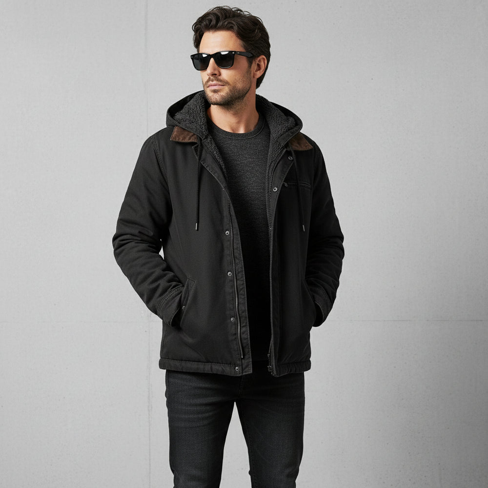 Lässige Herren Übergangsjacke | Kapuze