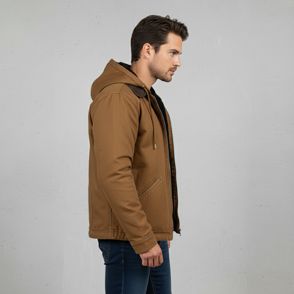 Lässige Herren Übergangsjacke | Kapuze