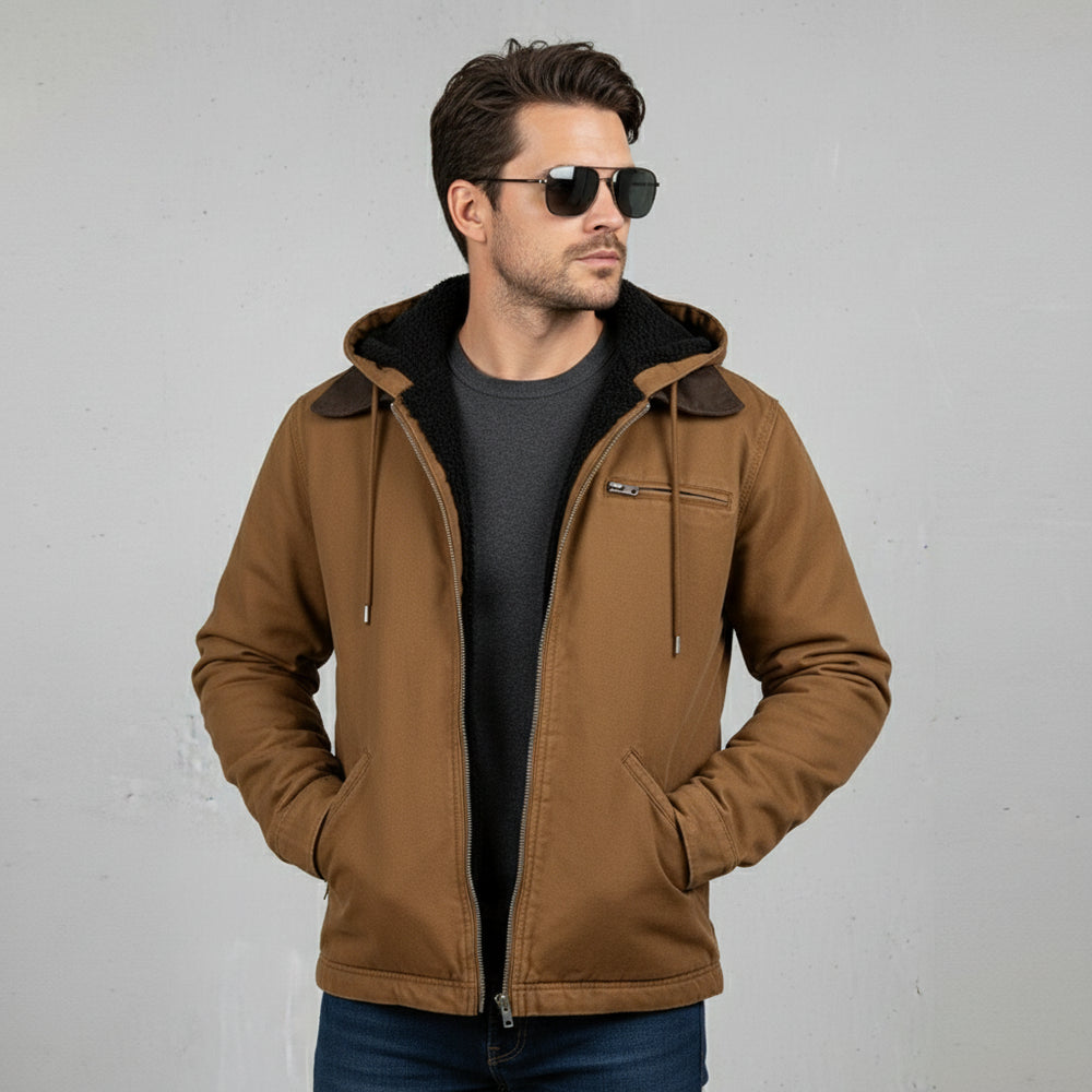 Lässige Herren Übergangsjacke | Kapuze