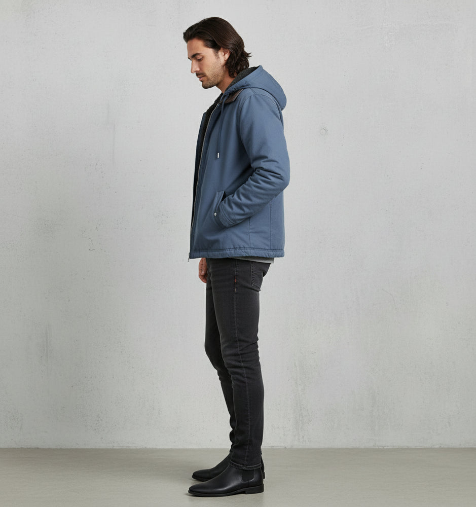 Lässige Herren Übergangsjacke | Kapuze