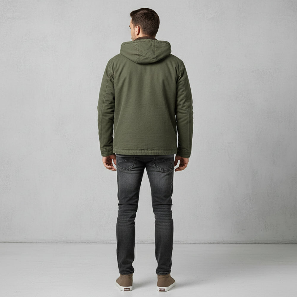 Lässige Herren Übergangsjacke | Kapuze
