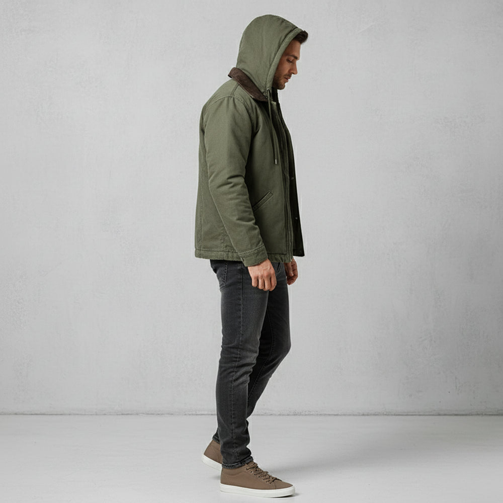 Lässige Herren Übergangsjacke | Kapuze