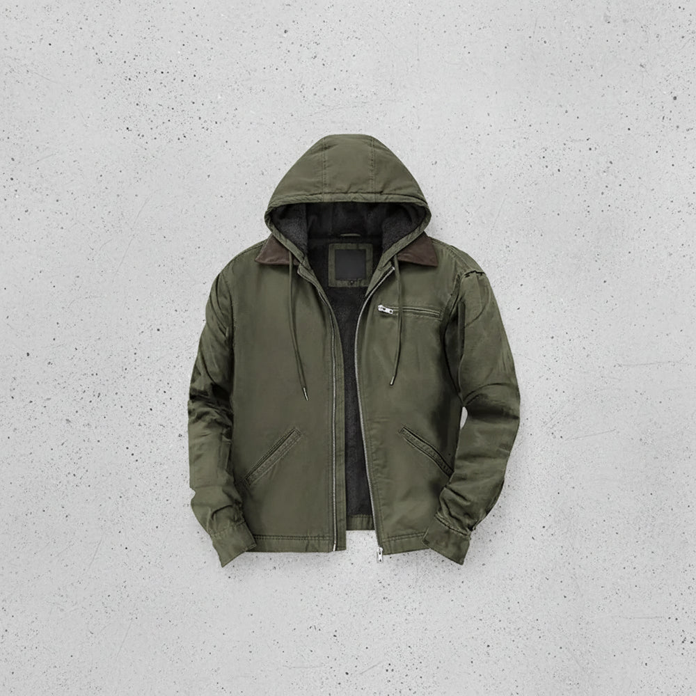 Lässige Herren Übergangsjacke | Kapuze
