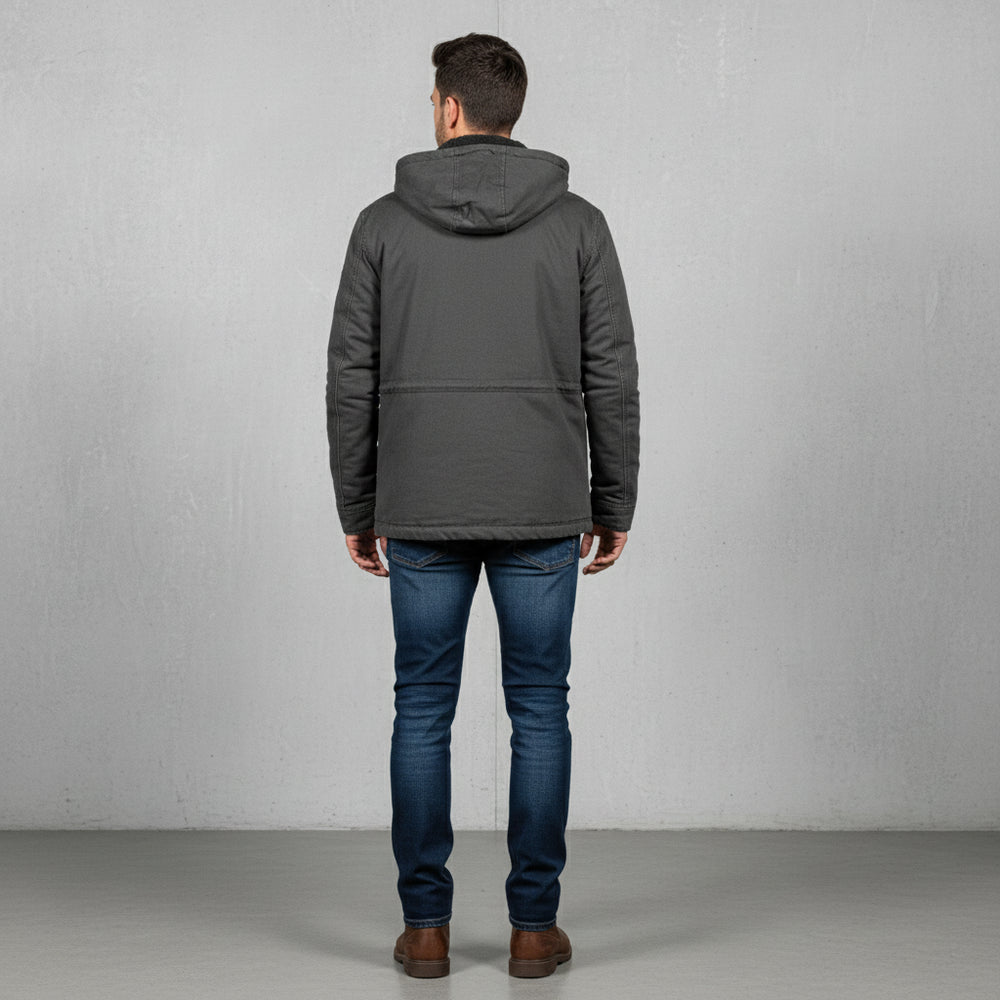 Lässige Herren Übergangsjacke | Kapuze