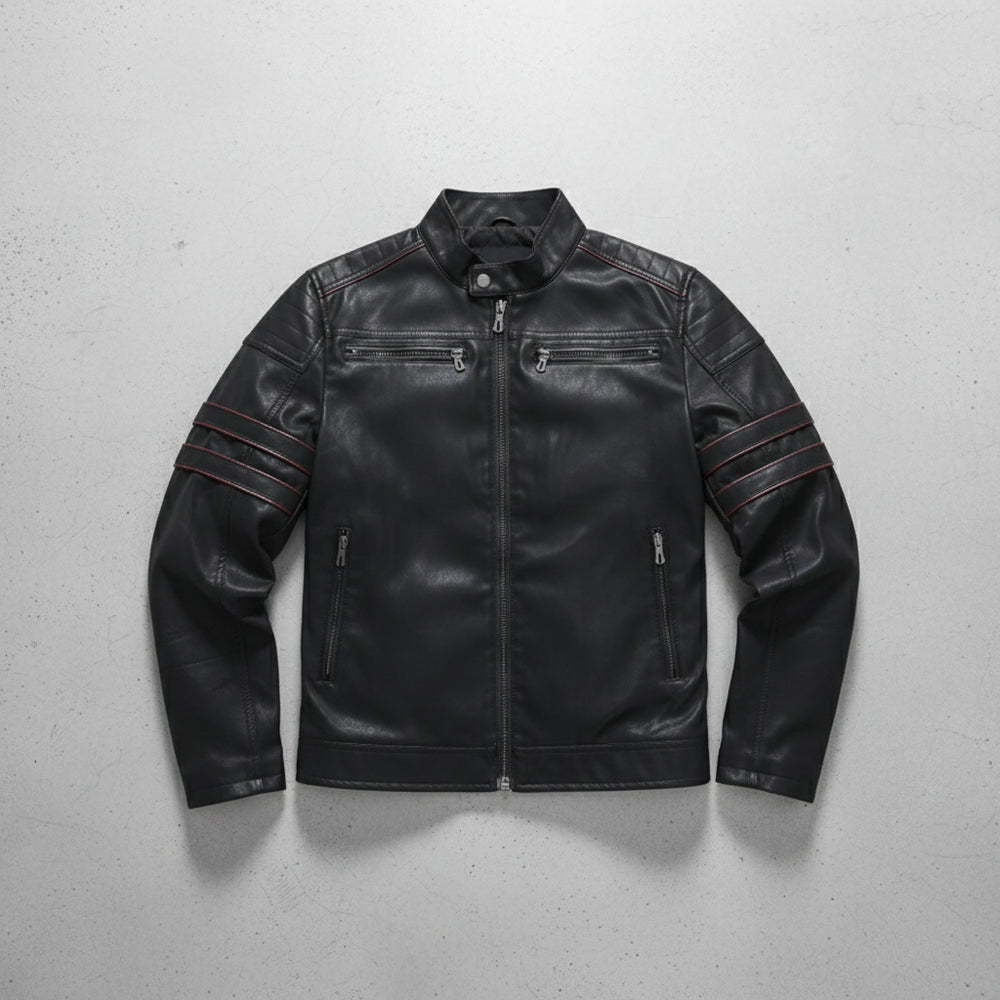 Lässige Herren Lederjacke | Biker-Stil | Herbst