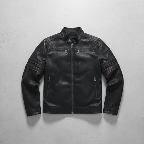 Lässige Herren Lederjacke | Biker-Stil | Herbst