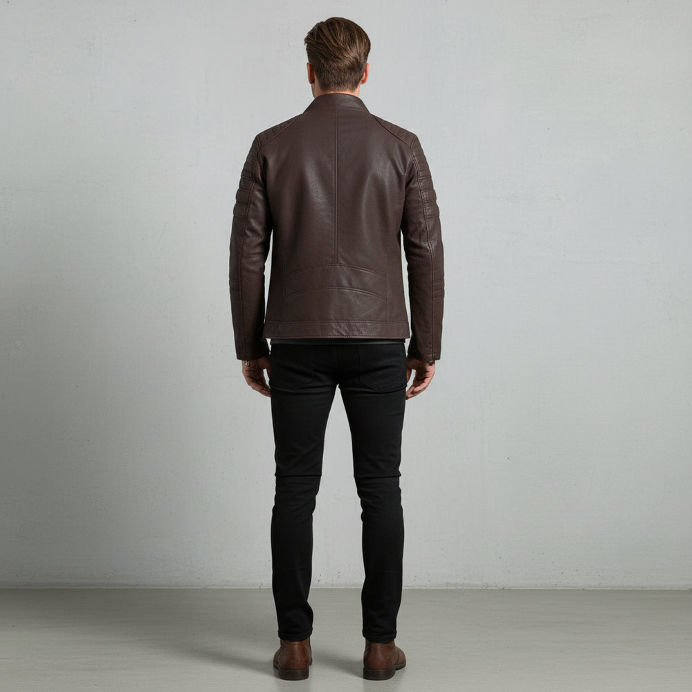 Lässige Herren Lederjacke | Biker-Stil | Herbst