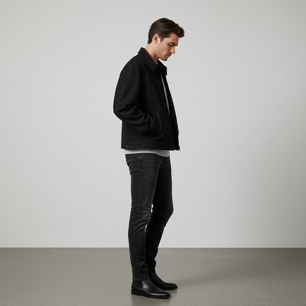 Lässige Herren Wildlederjacke | Herbst Winter