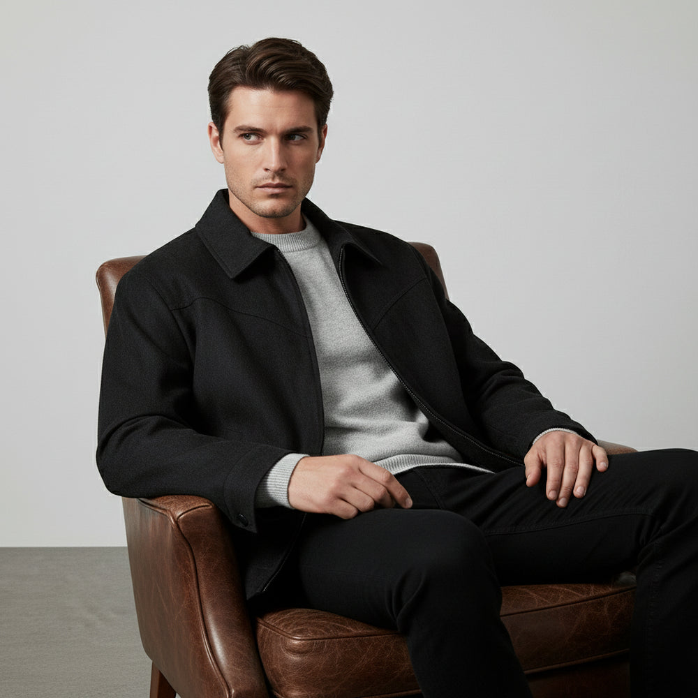 Lässige Herren Wildlederjacke | Herbst Winter