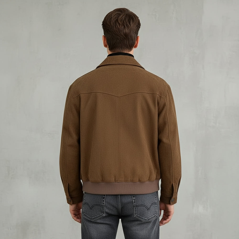 Lässige Herren Wildlederjacke | Herbst Winter